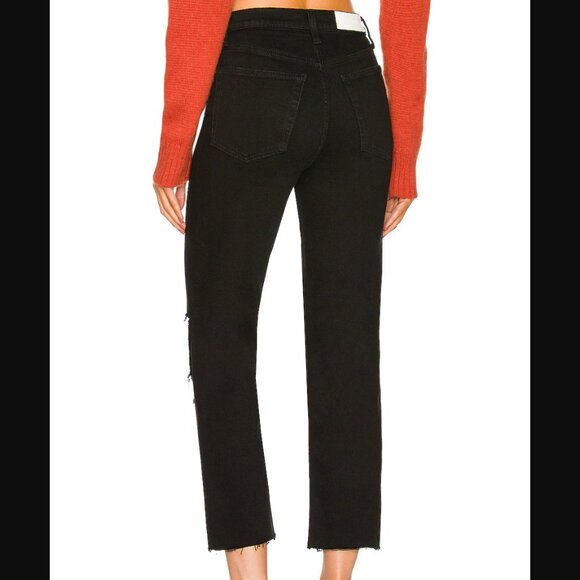 RE/DONE Originals 70s Stove Pipe Jeans Black Sz. 27 NWT - Picture 3 of 7